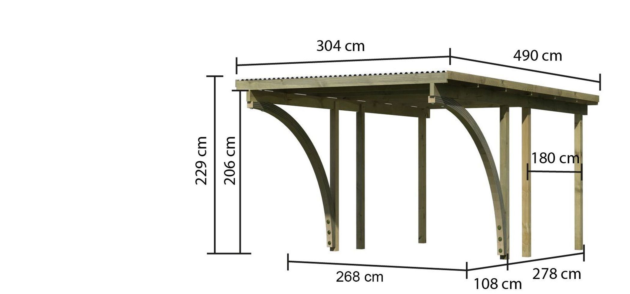 Einzelcarport Eco 1 Set