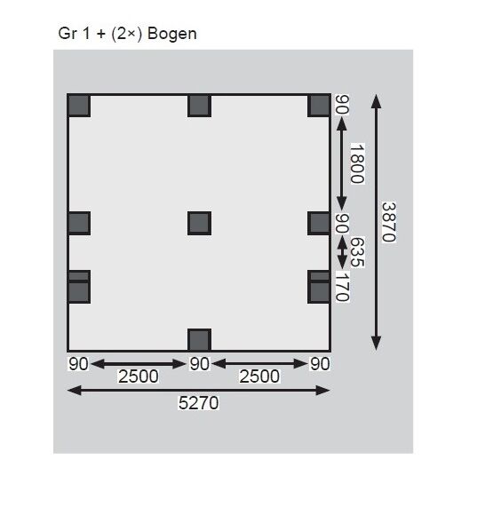 Doppelcarport Eco 1 Set