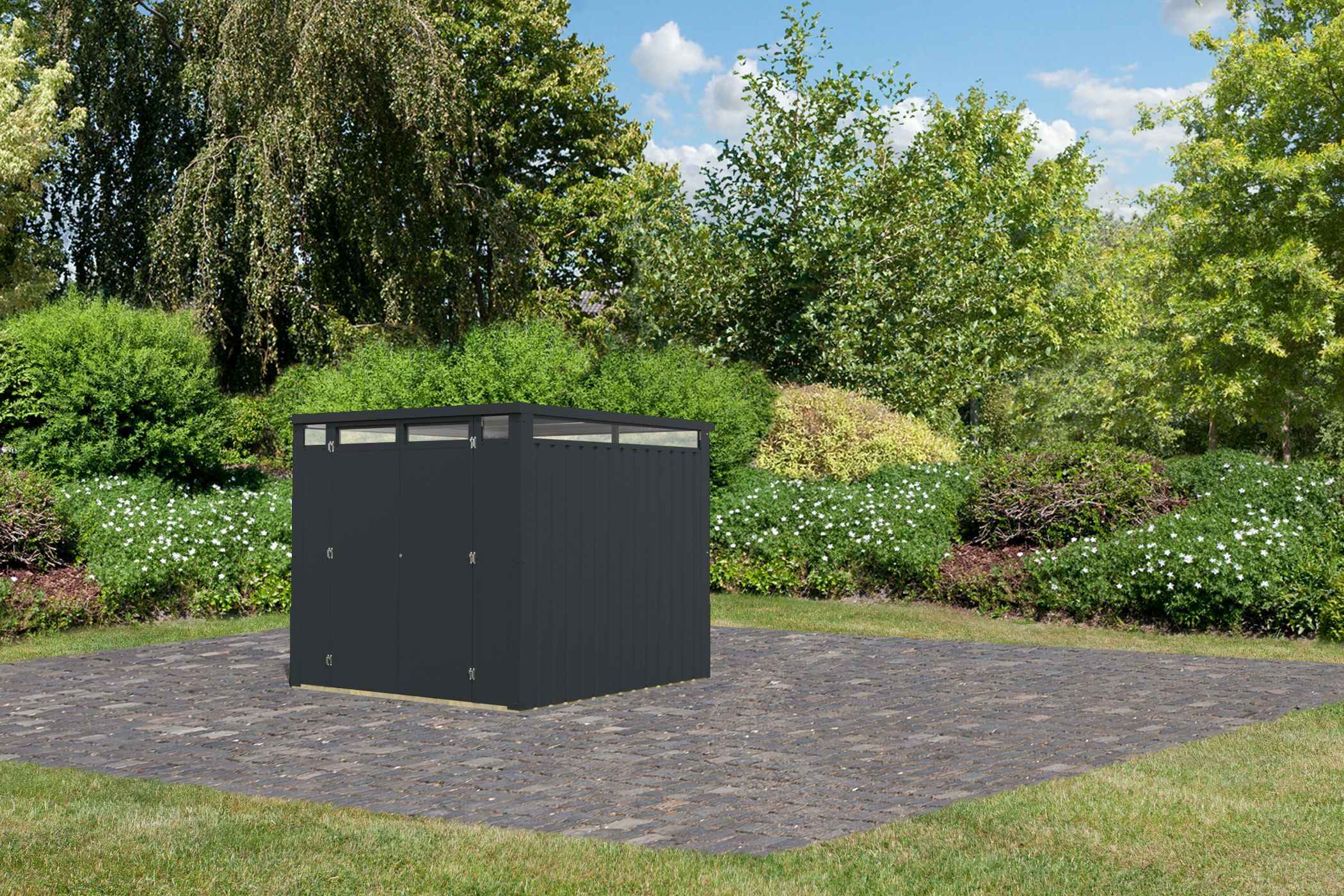 Metallhaus Callisto 2 anthrazit / Lagerabverkauf