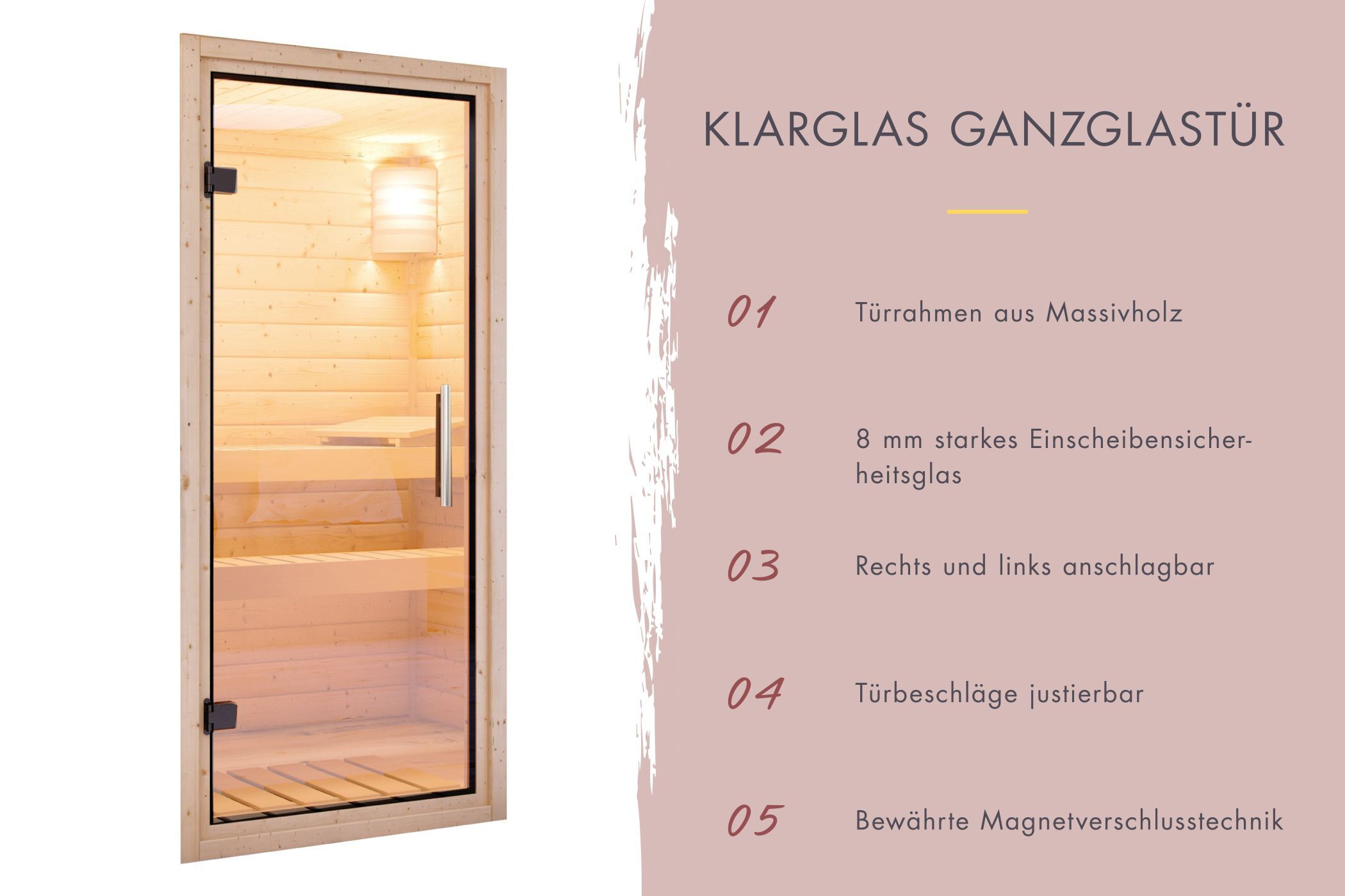 Sauna Marla 1 im Sparset / 9kW Bio-Ofen mit HUUM Wifi Steuerung