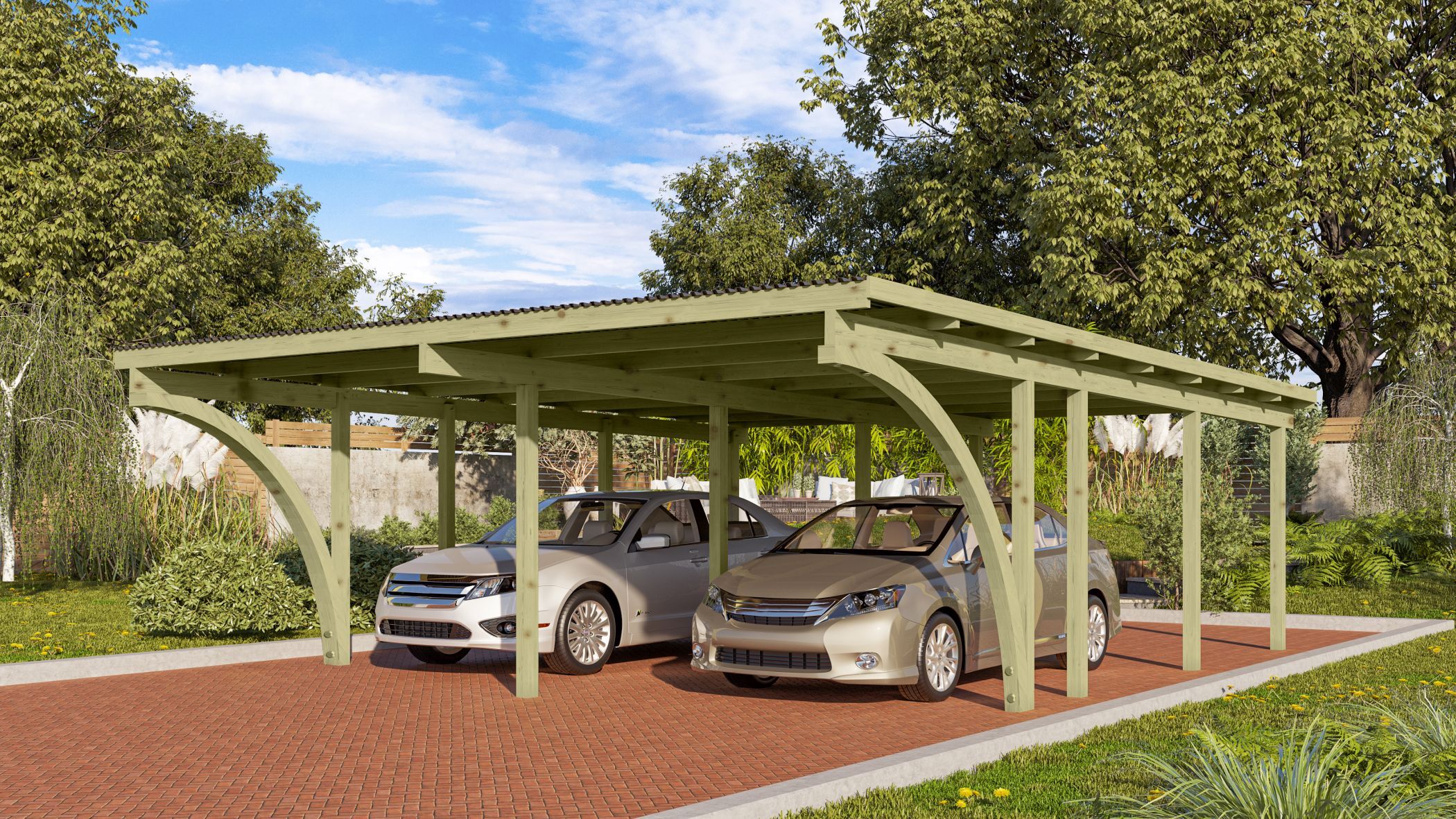 Doppelcarport Eco 2 Set