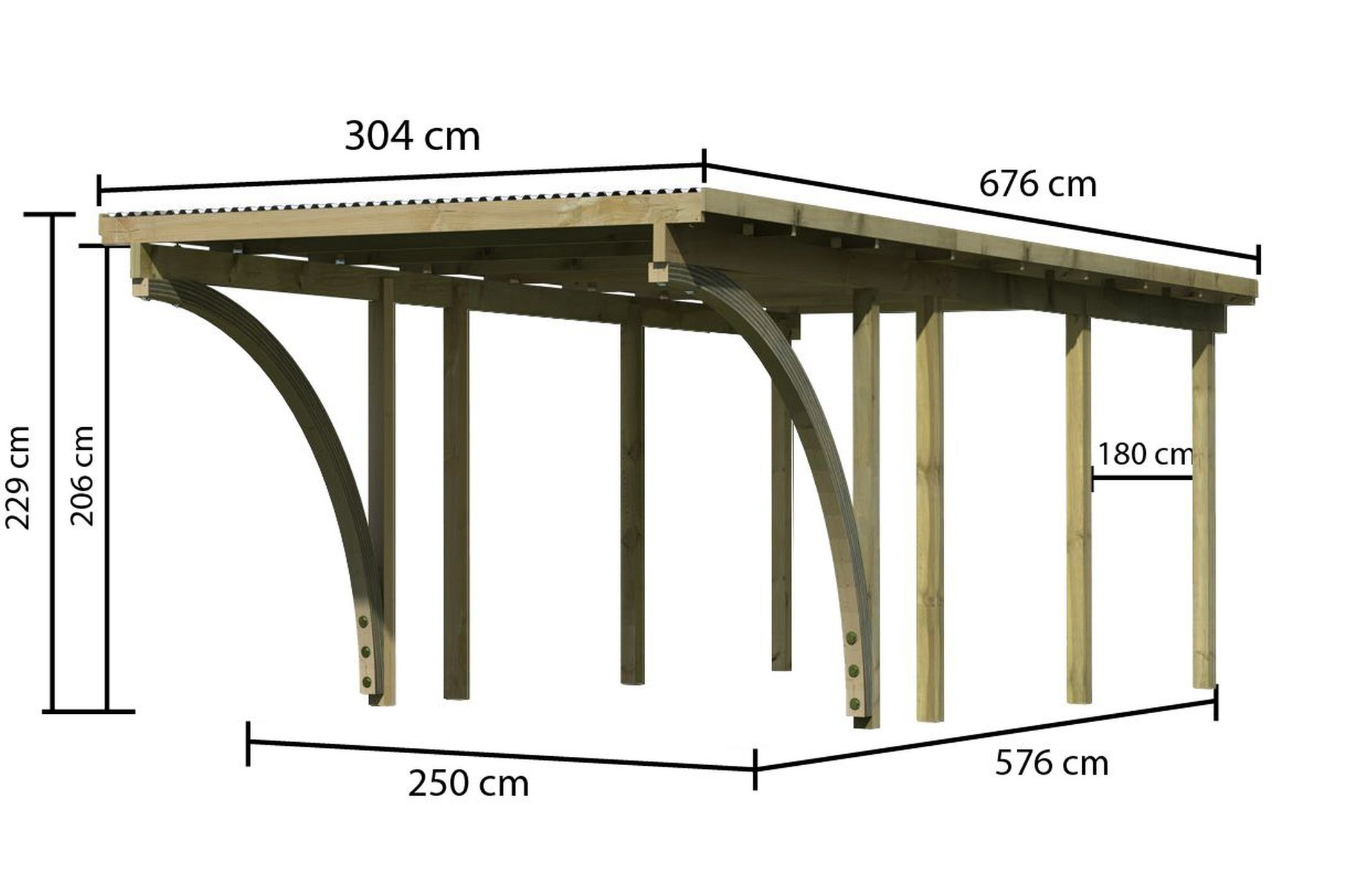 Einzelcarport Eco 2 Set