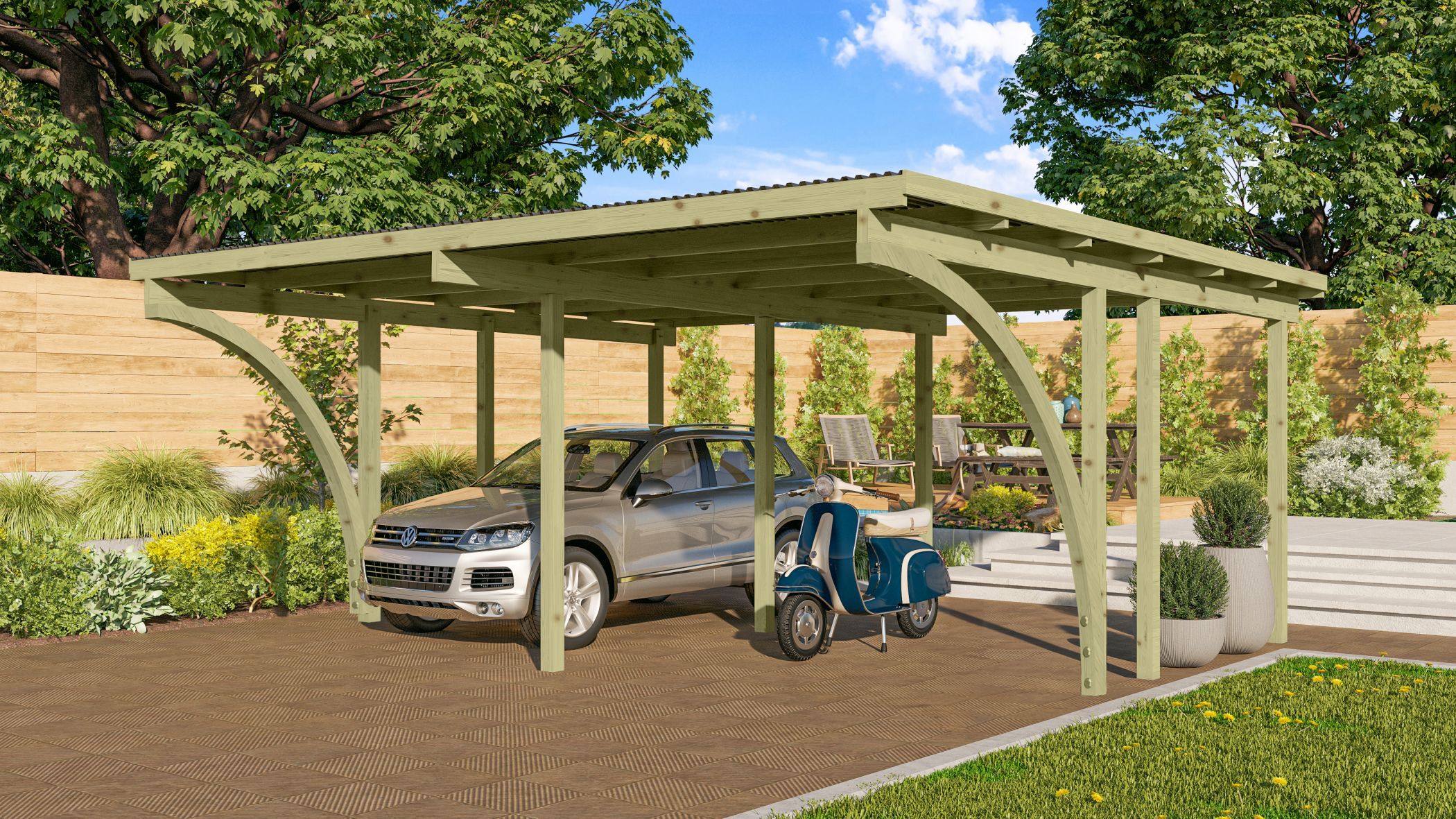 Doppelcarport Eco 1 Set