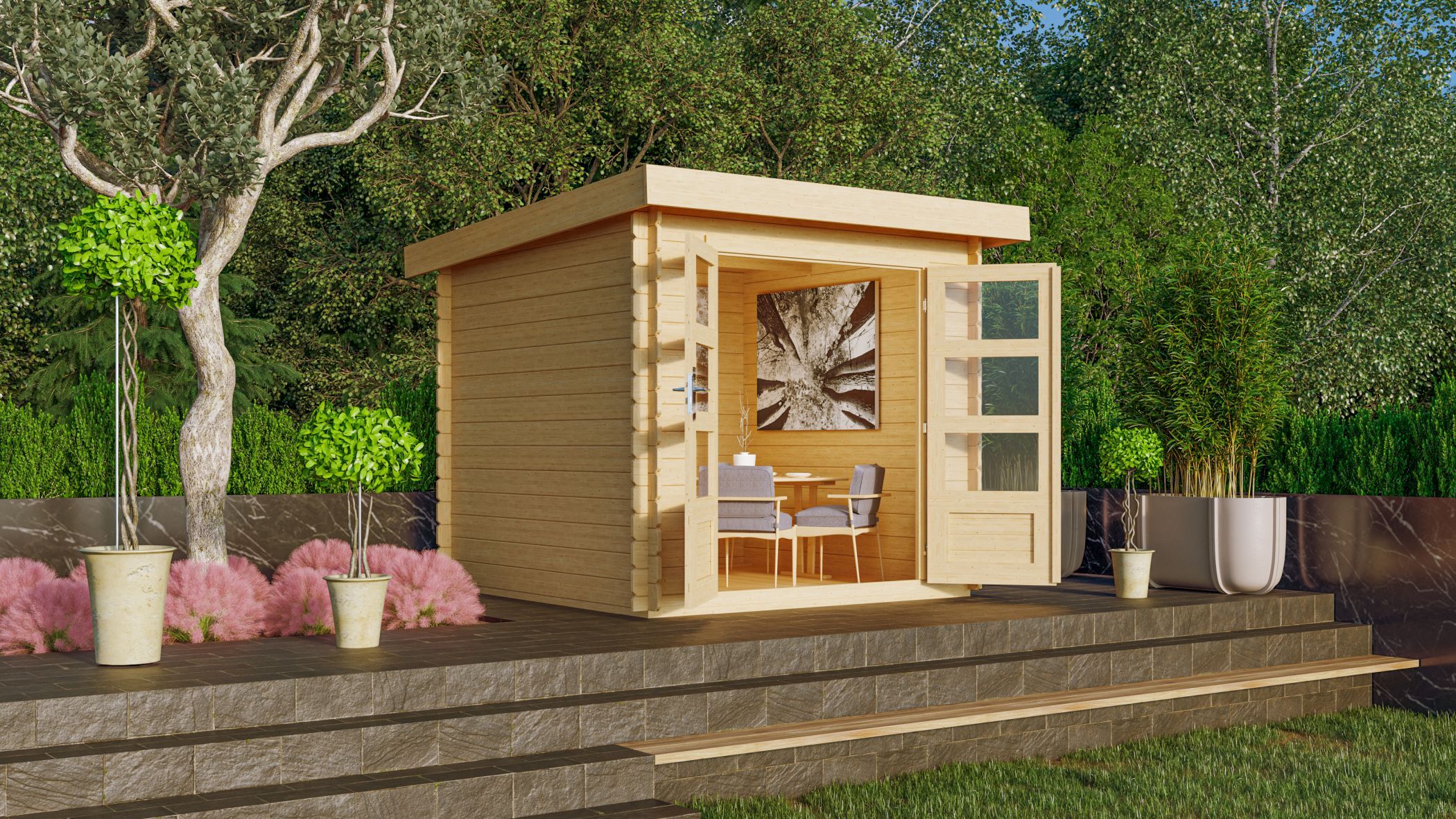 Gartenhaus Bastrup 2 mit SOLAR-KIT