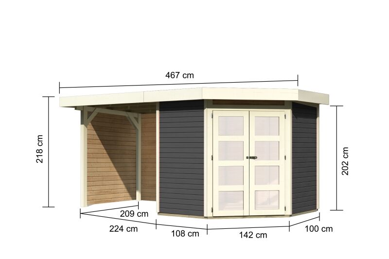 Karibu Gartenhaus System Blockbohlenhaus