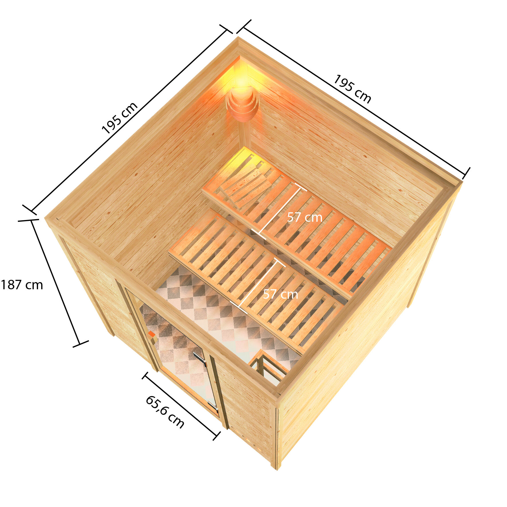 Sauna Valida 3 Fronteinstieg