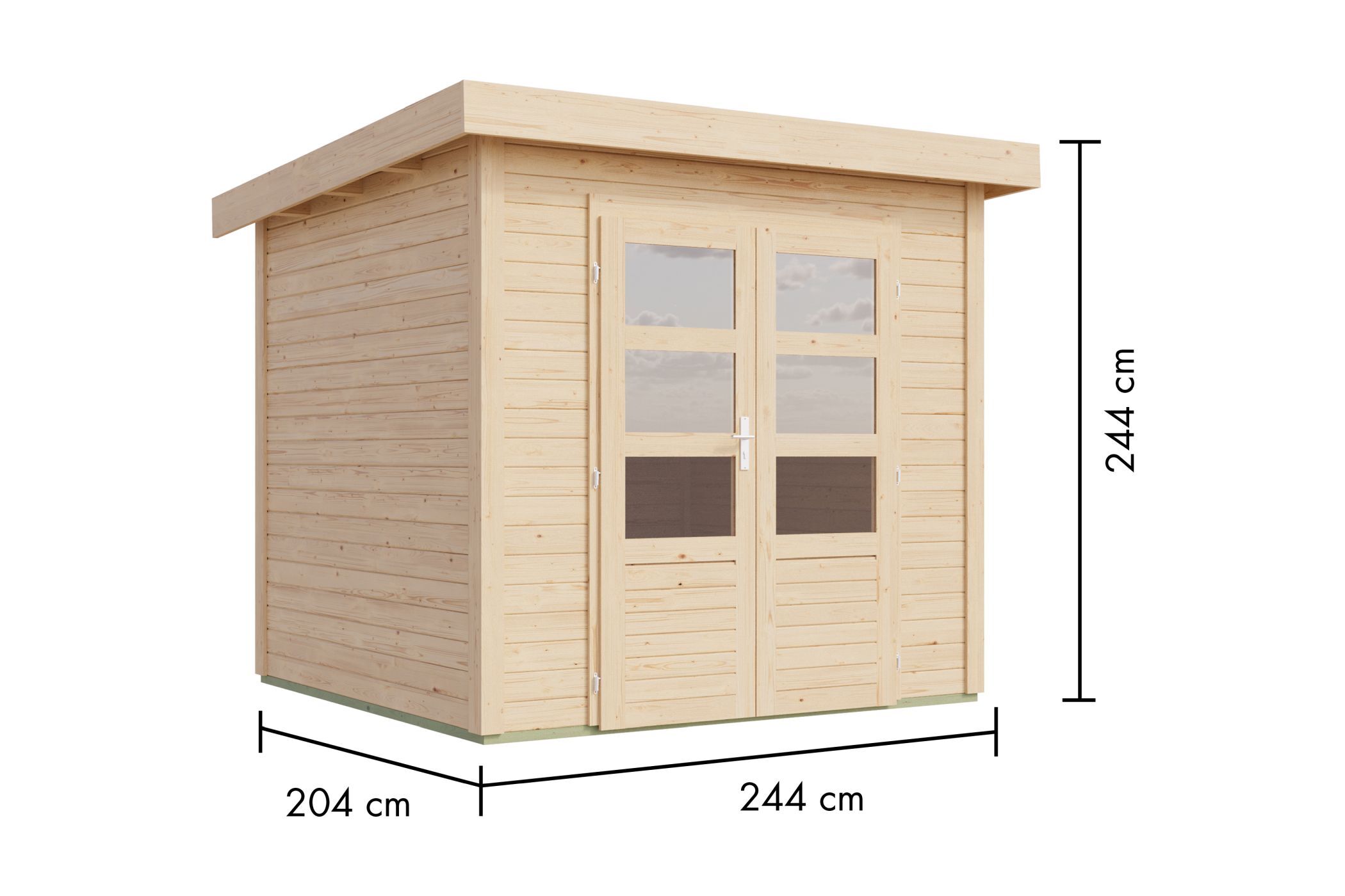 Gartenhaus Kolbin 2 XXL (Extra hohe Tür)