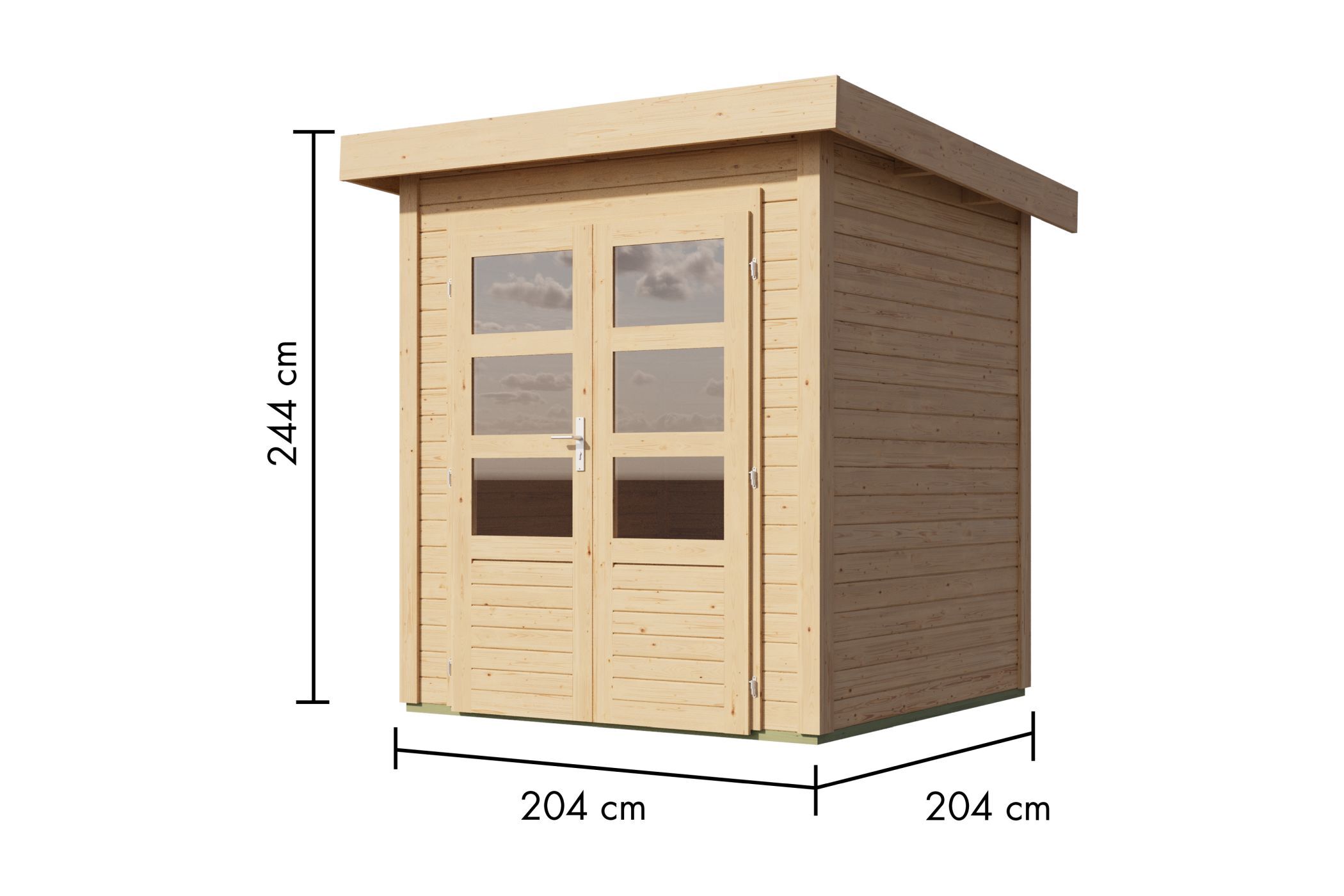 Gartenhaus Kolbin 1 XXL (Extra hohe Tür)