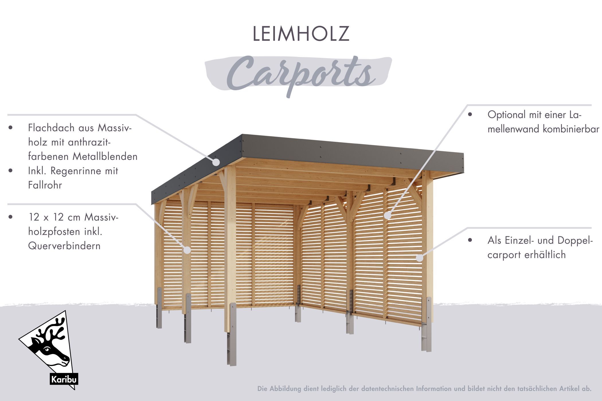 Doppelcarport Leimholz 1