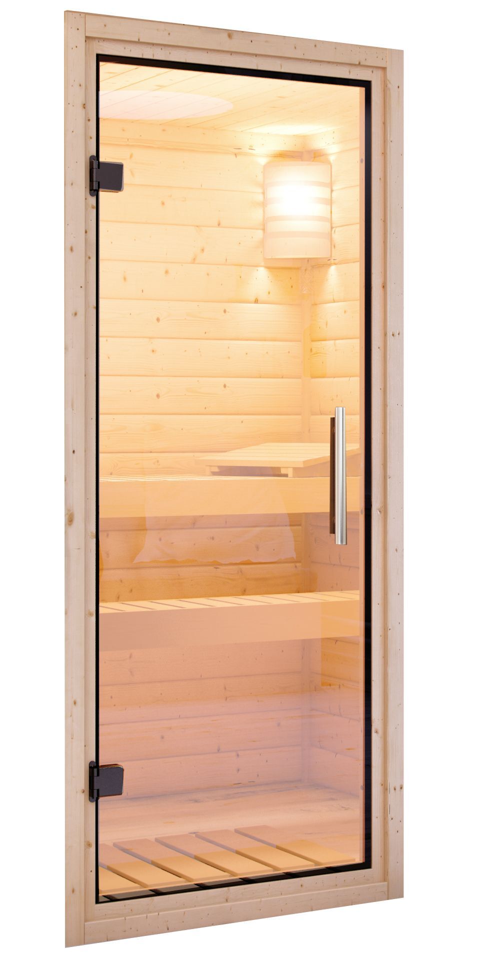 Karibu Sauna Klarglastür