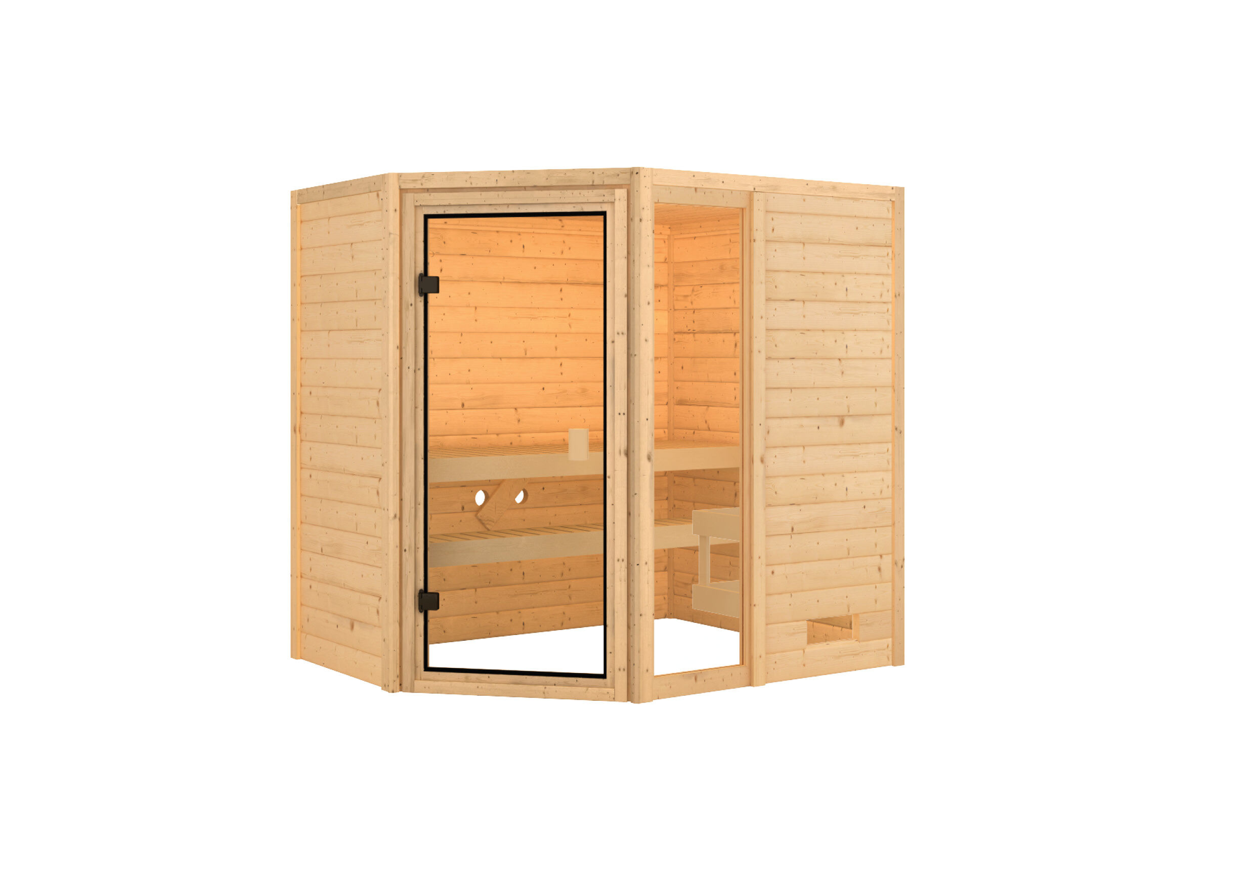 Sauna Valida 2 Eckeinstieg mit Fenster