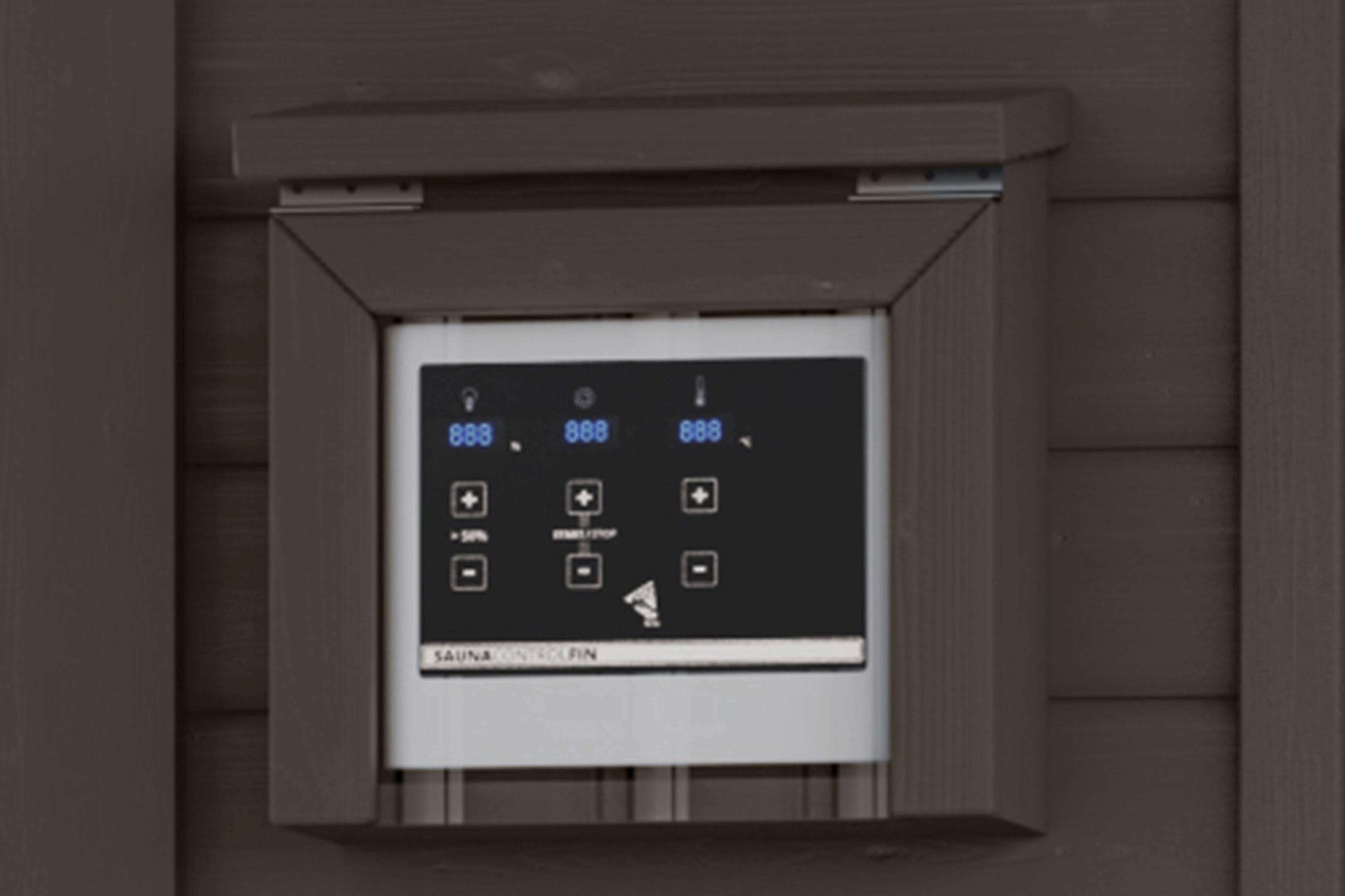 Sauna Steuergerätverkleidung für den Aussenbereich