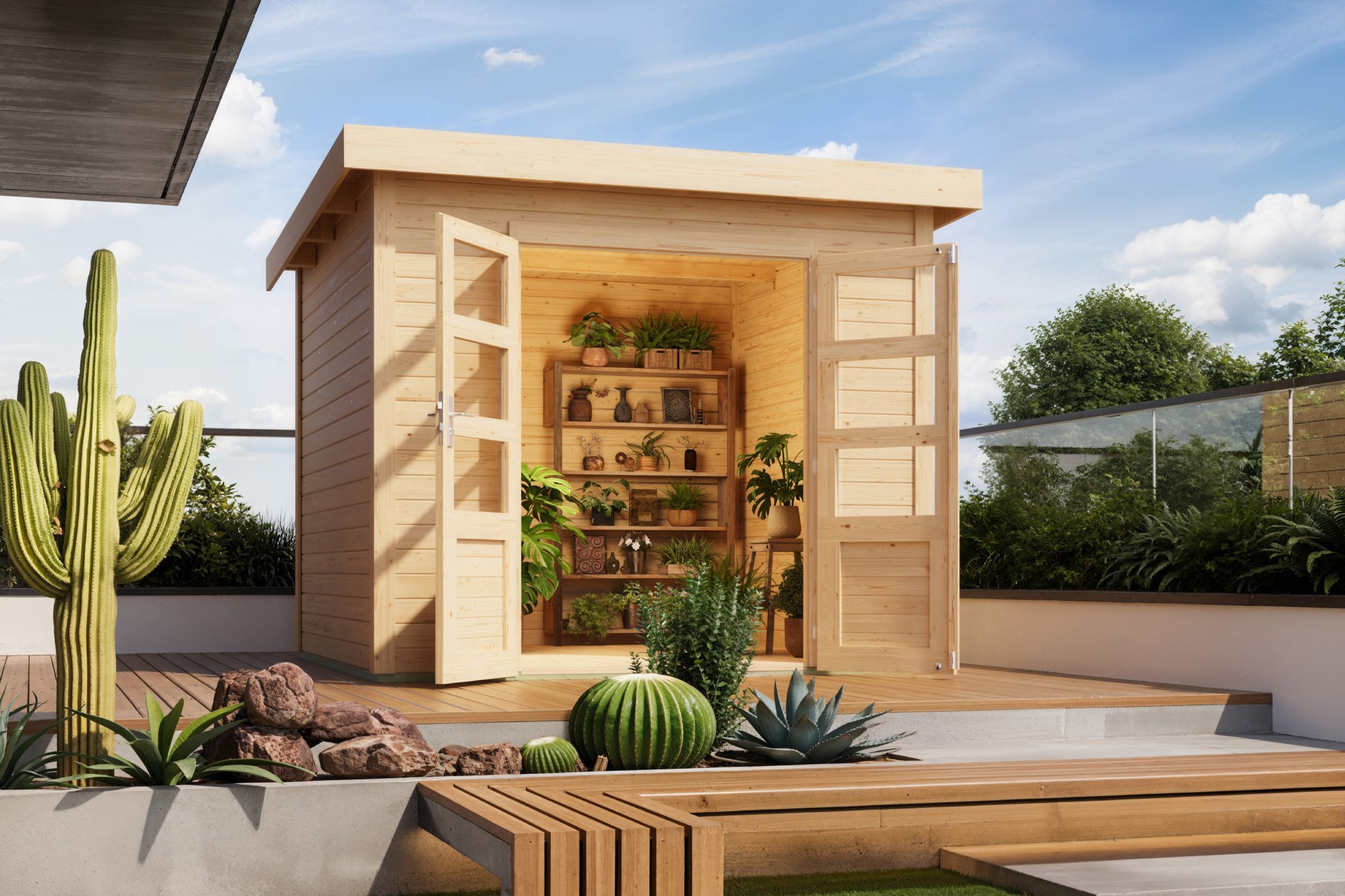 Gartenhaus Kolbin 6 XXL (Extra hohe Tür)