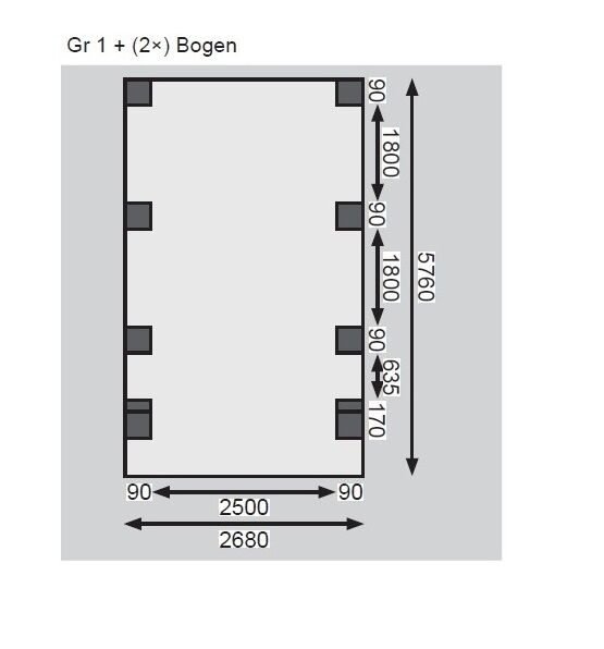 Einzelcarport Eco 2 Set