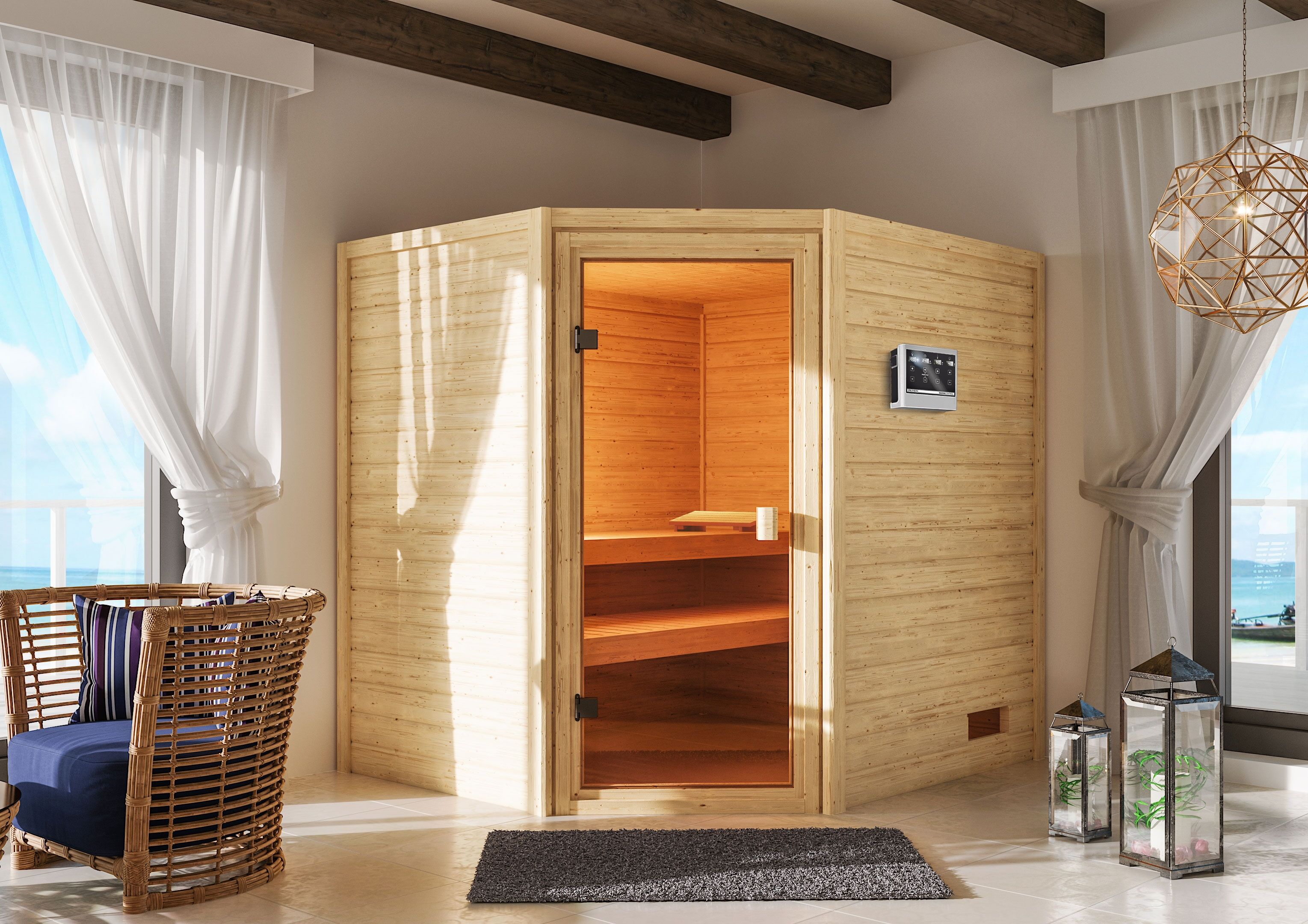 Sauna Elenia inkl. 9kW Ofen finnisch / Sondermodell