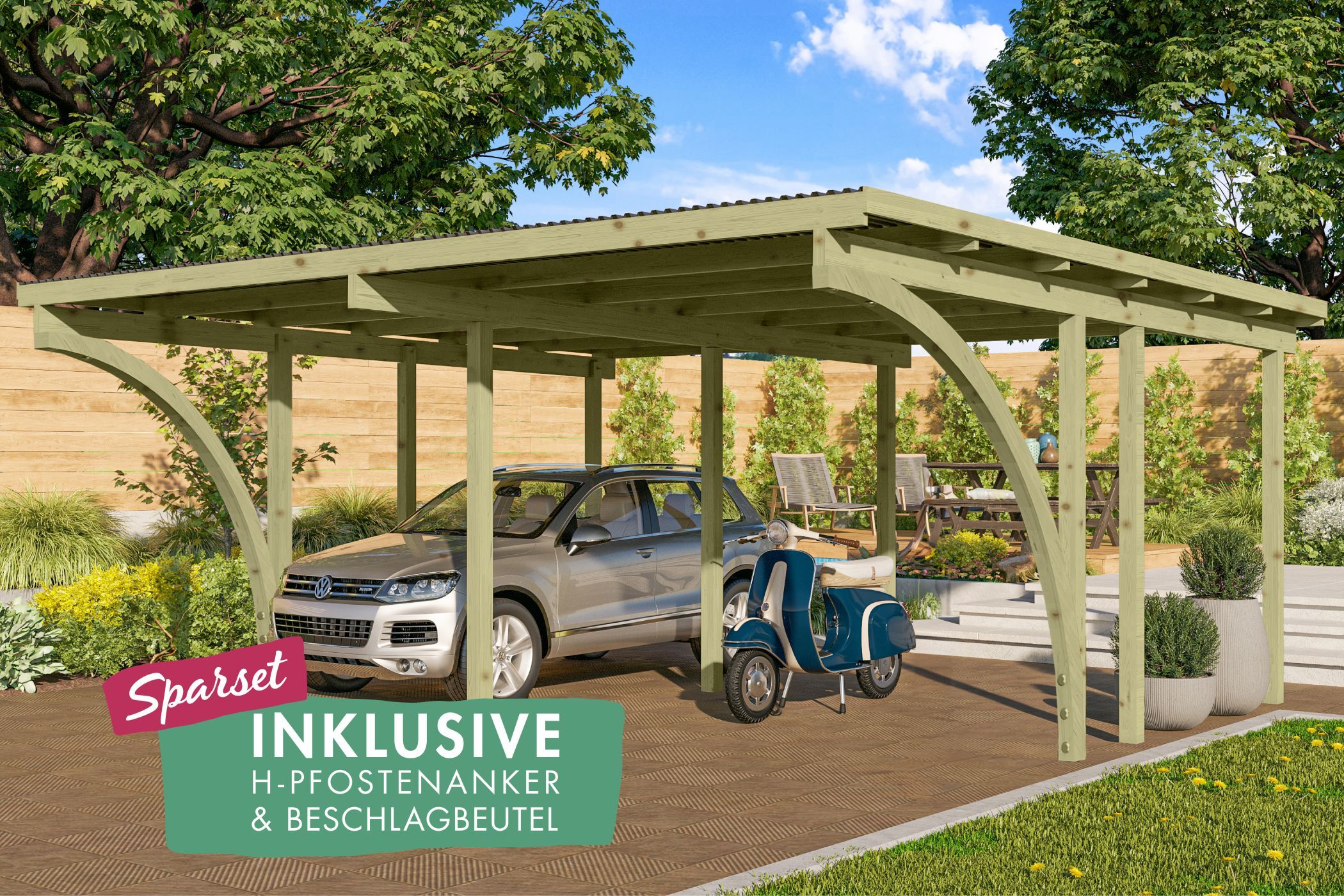 Doppelcarport Eco 1 Set