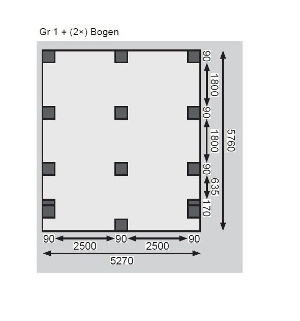 Doppelcarport Eco 2 Set