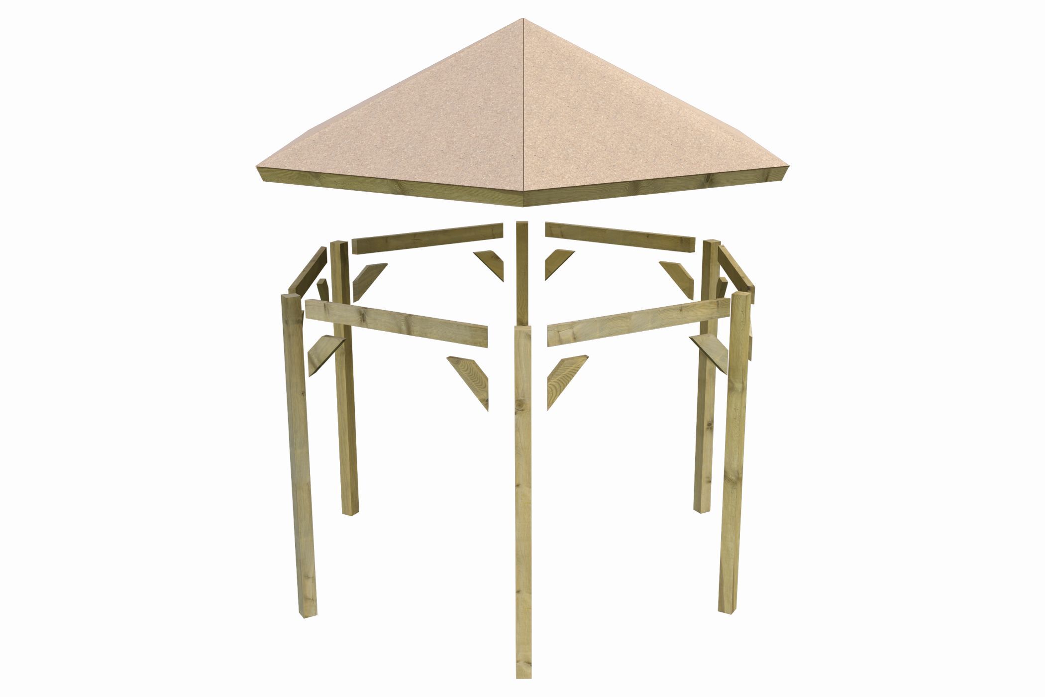 Pavillon Oslo 2 mit Dachschindeln Rechteck grün / Lagerabverkauf