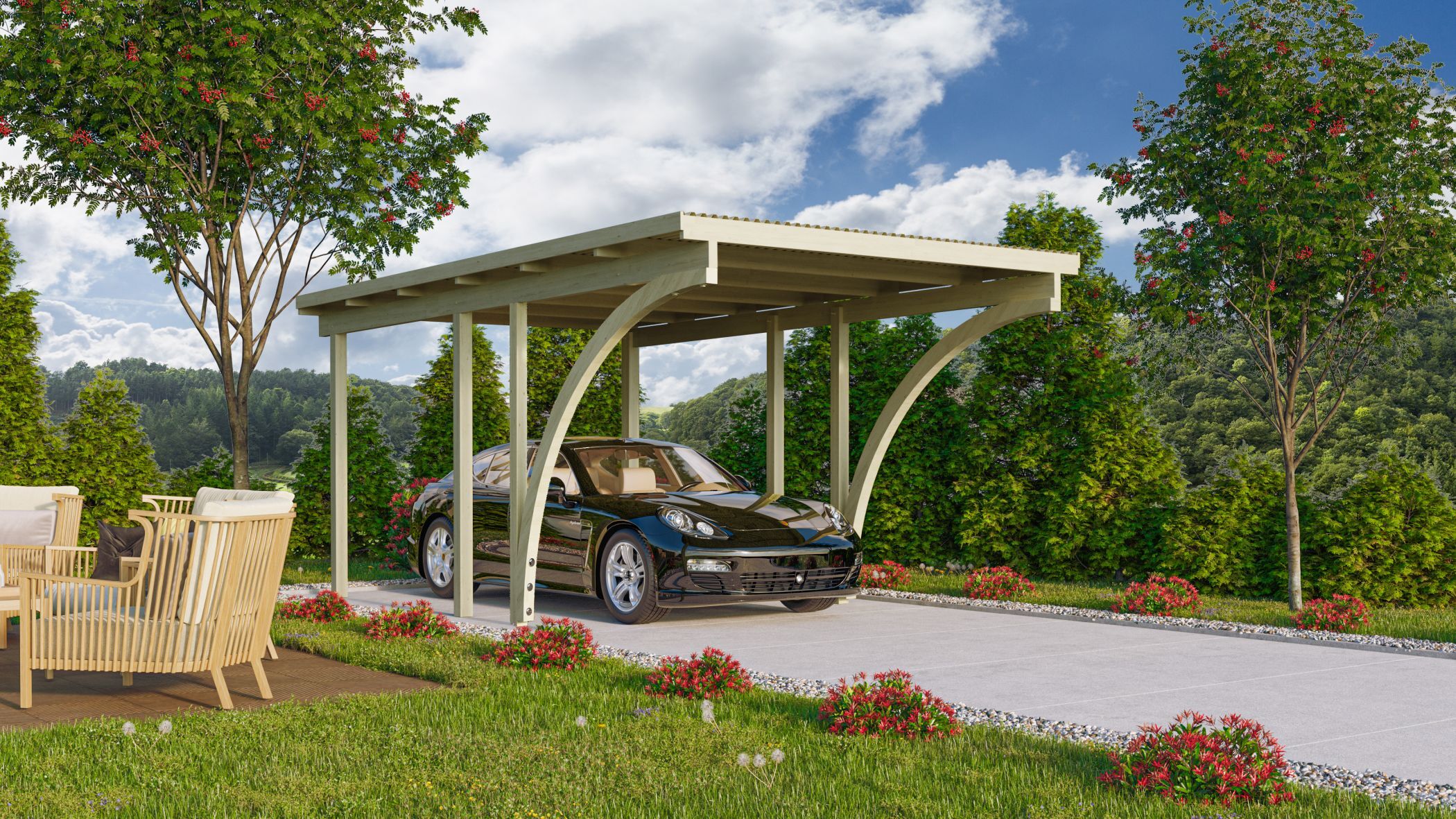 Einzelcarport Eco 1 Set