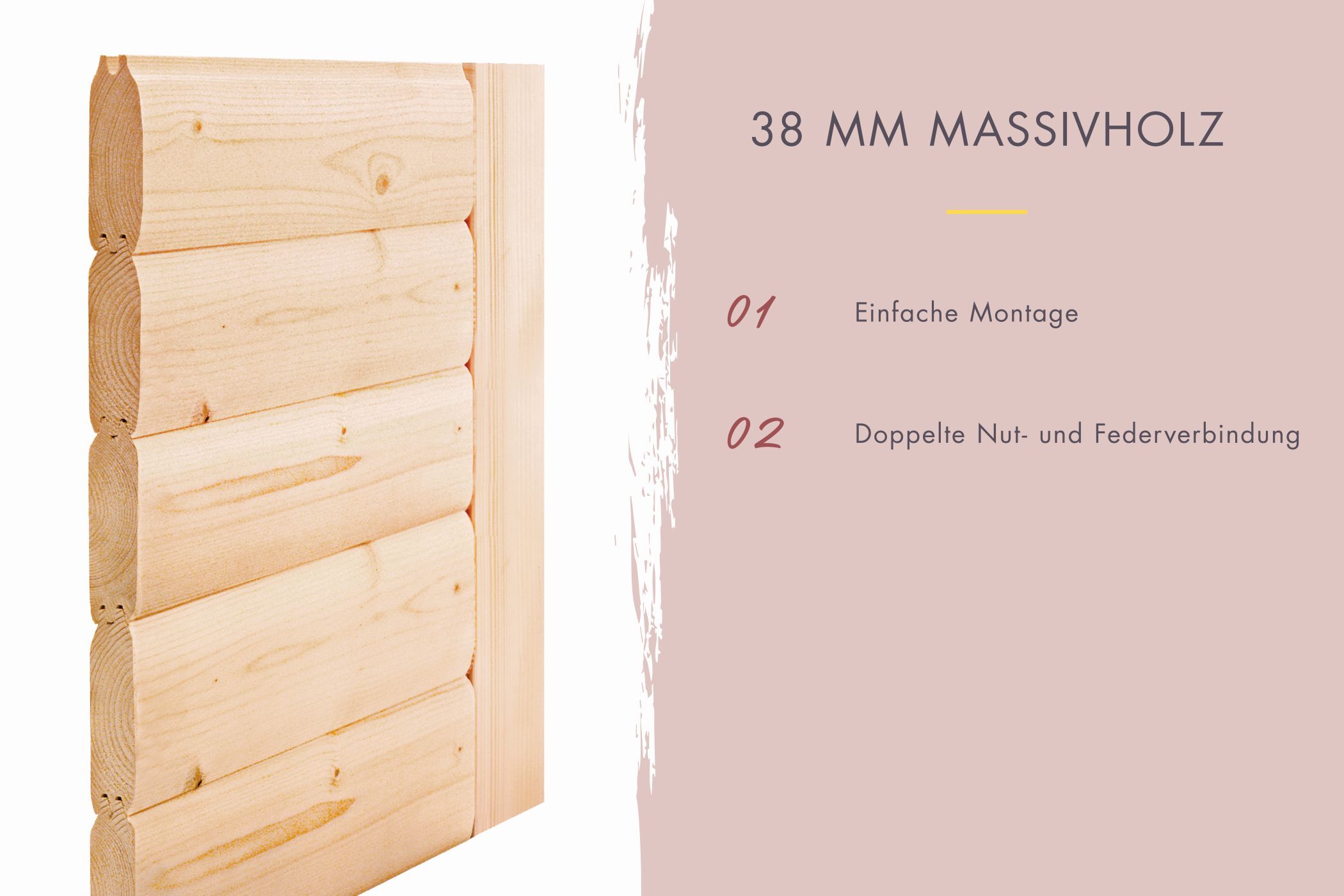 Sauna Mila 7 im Sparset / 9kW Bio-Ofen mit HUUM Wifi Steuerung