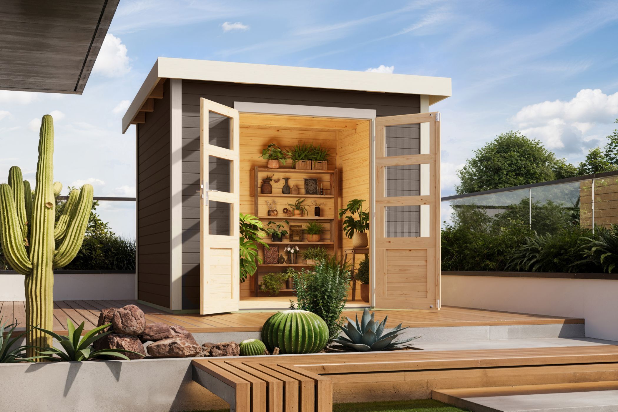 Gartenhaus Kolbin 6 XXL (Extra hohe Tür)
