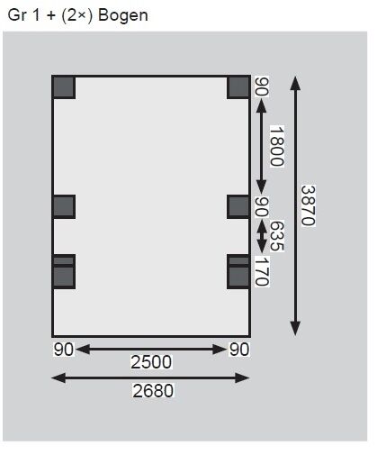 Einzelcarport Eco 1 Set