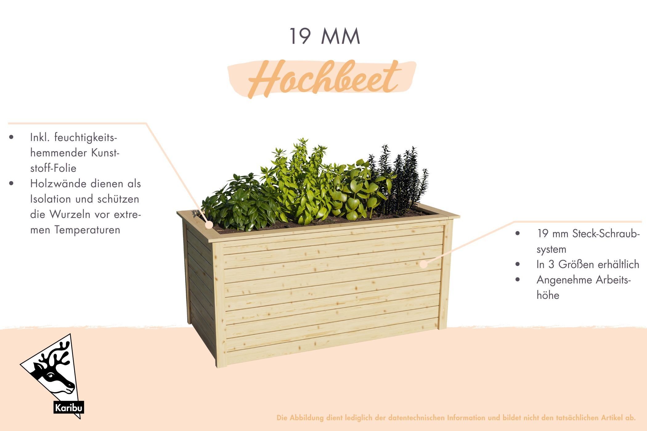 Hochbeet 1 naturbelassen / Lagerabverkauf