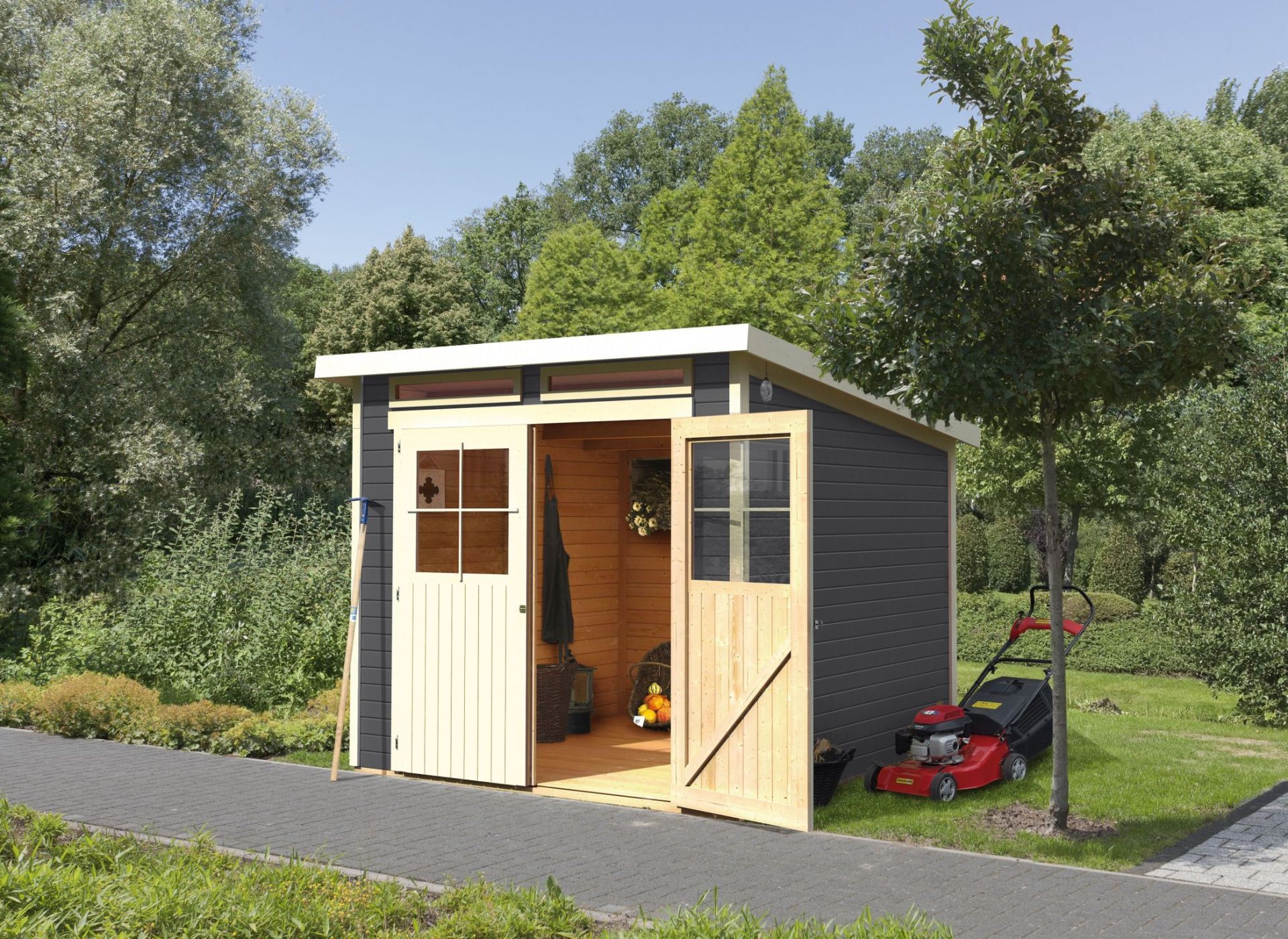 Gartenhaus mit Anbau von Karibu kaufen