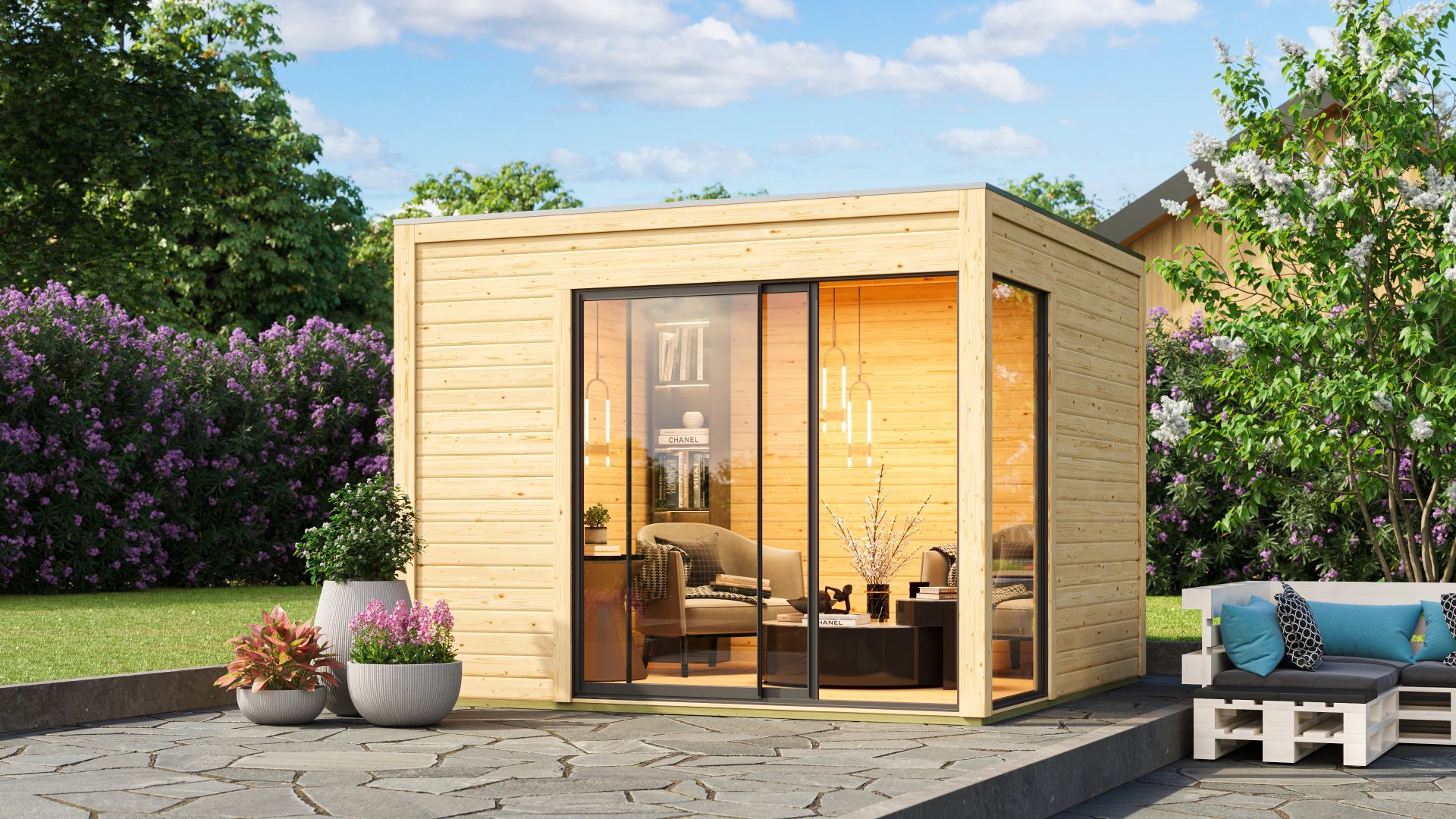 Modernes Gartenhaus bei Karibu im Onlineshop entdecken!