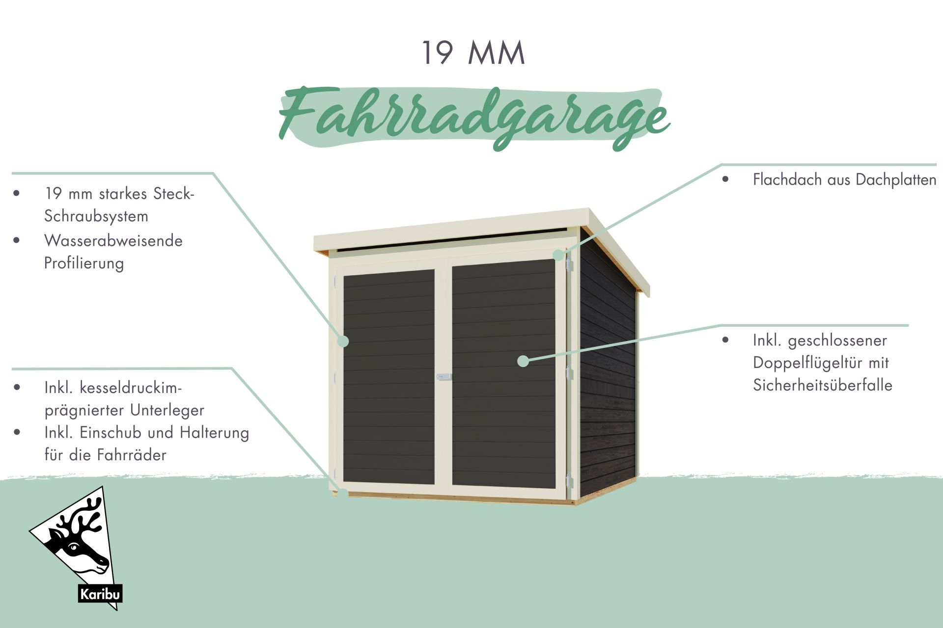 Filmer Fahrradgarage 200x110cm Silber - Wasserdichte Abdeckung Mit Klettverschluss