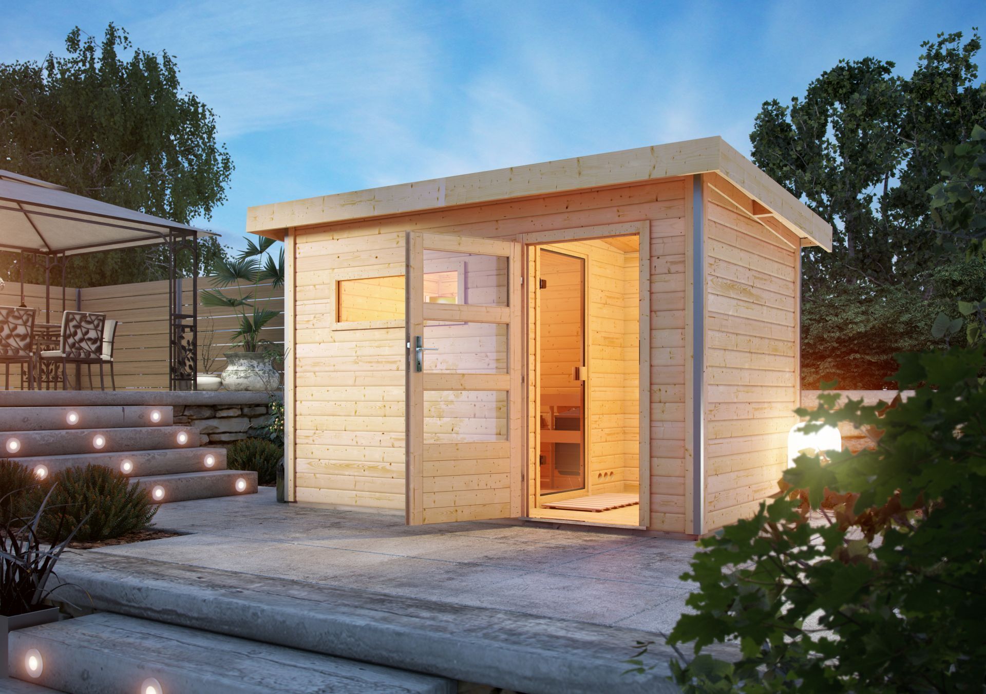 Sauna mit Vorraum beim Hersteller Karibu kaufen | karibu.de